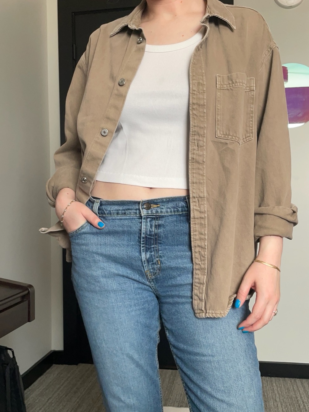 H&M 100% Cotton Heavyweight Button Up Shirt